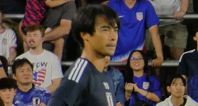 2025年USA-Japan親善試合の三笘薫（日本代表#7）