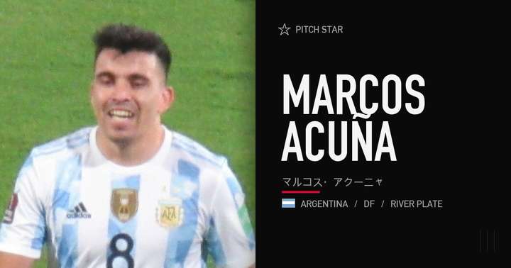 マルコス・アクーニャ（アルゼンチン代表 vs Colombia 2022）